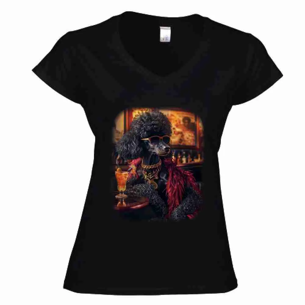 T-Shirt Donna Scollo a V - "Pretty Woman" Barbonci