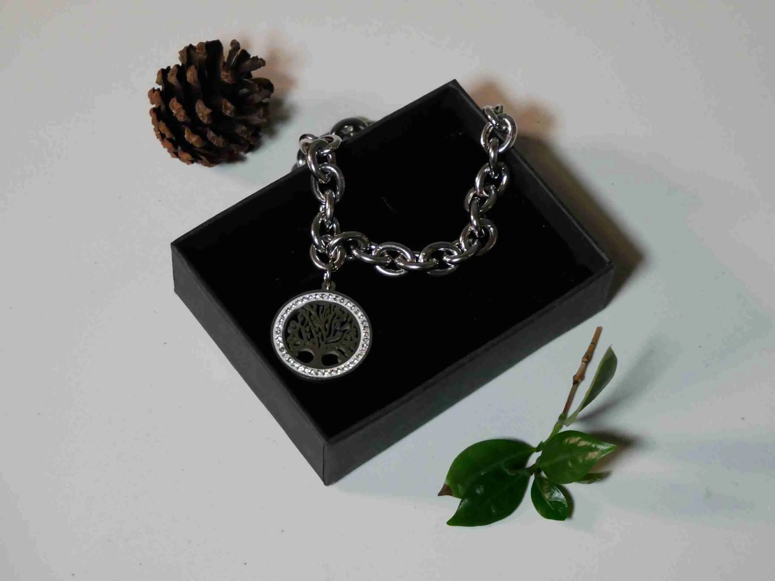 Bracciale catena Albero della vita con strass - Image 5