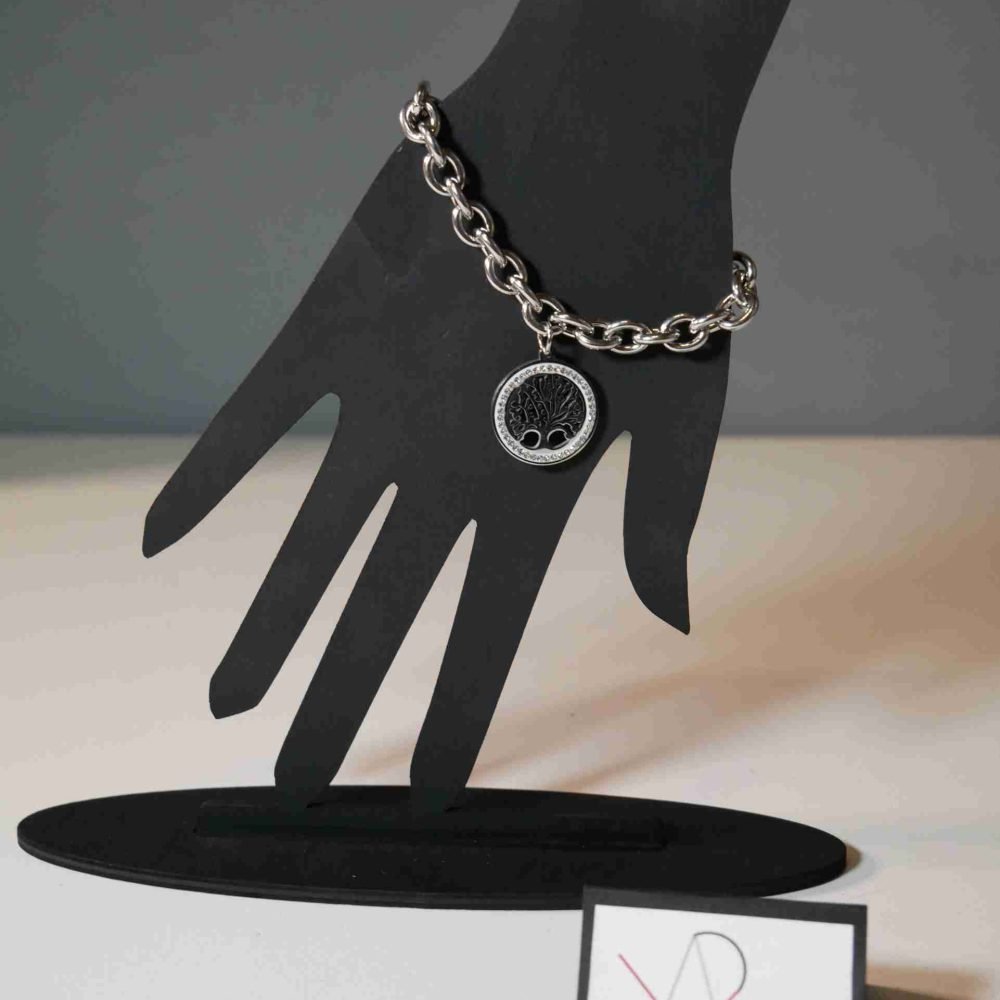 Bracciale catena Albero della vita con strass