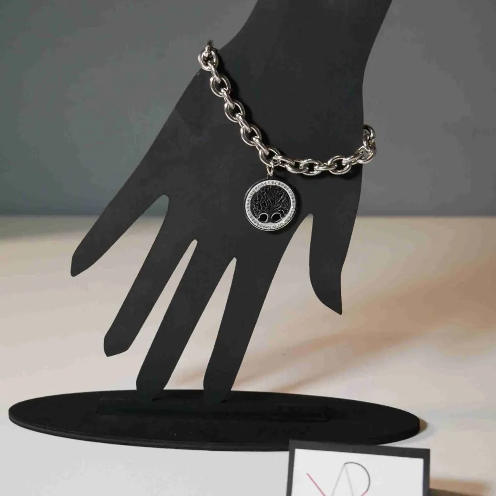 Bracciale catena Albero della vita con strass