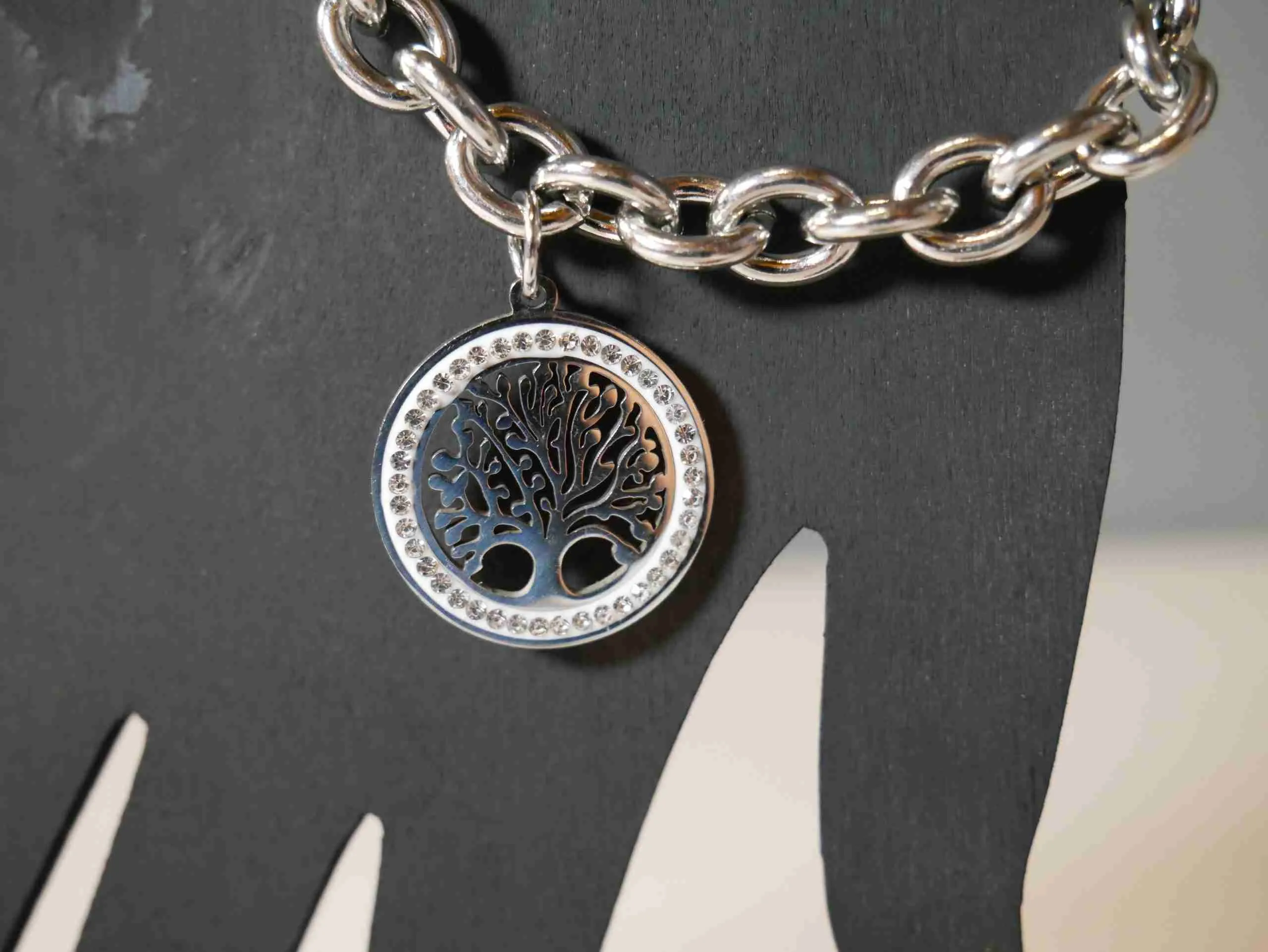 Bracciale catena Albero della vita con strass - Image 3