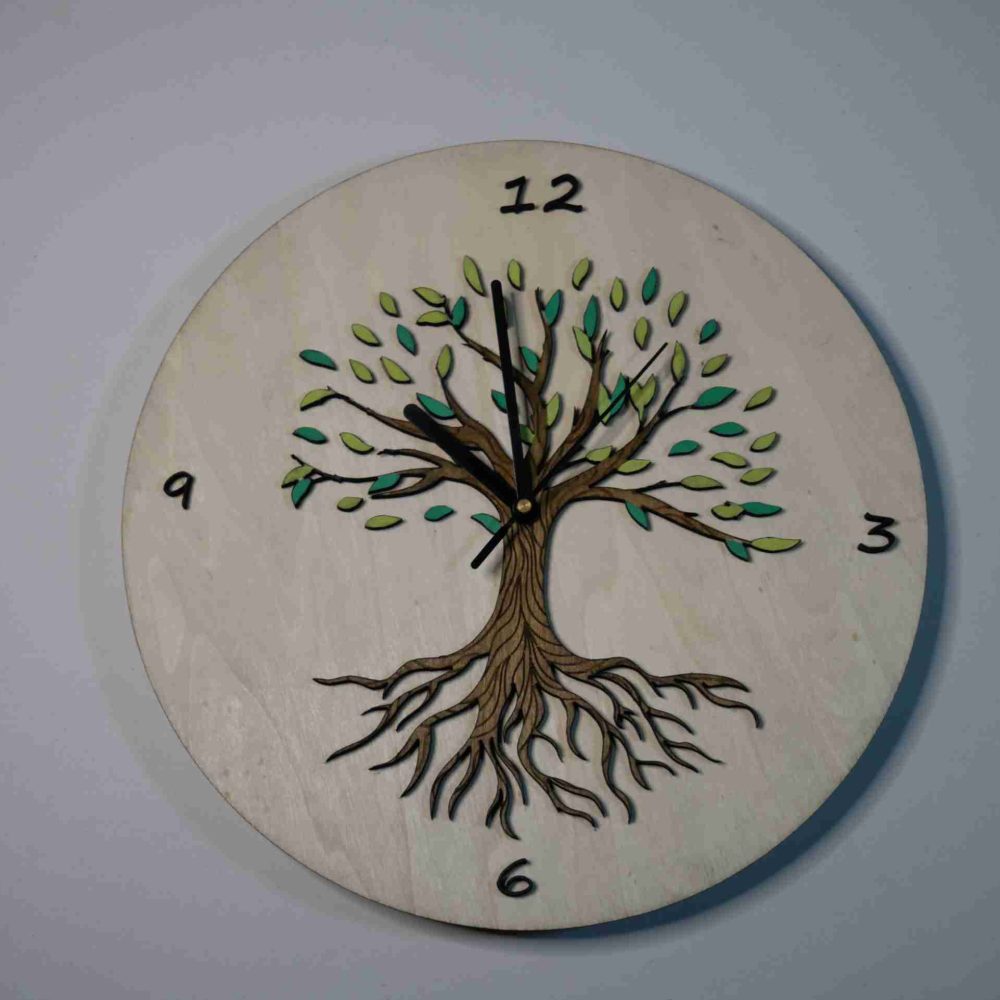 Orologio da parete in legno: Albero della Vita - La natura nel tempo