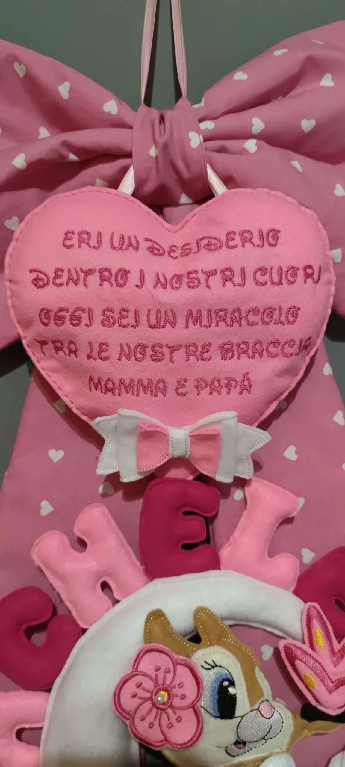 Fiocco nascita con personaggio e nome personalizzato - Image 5