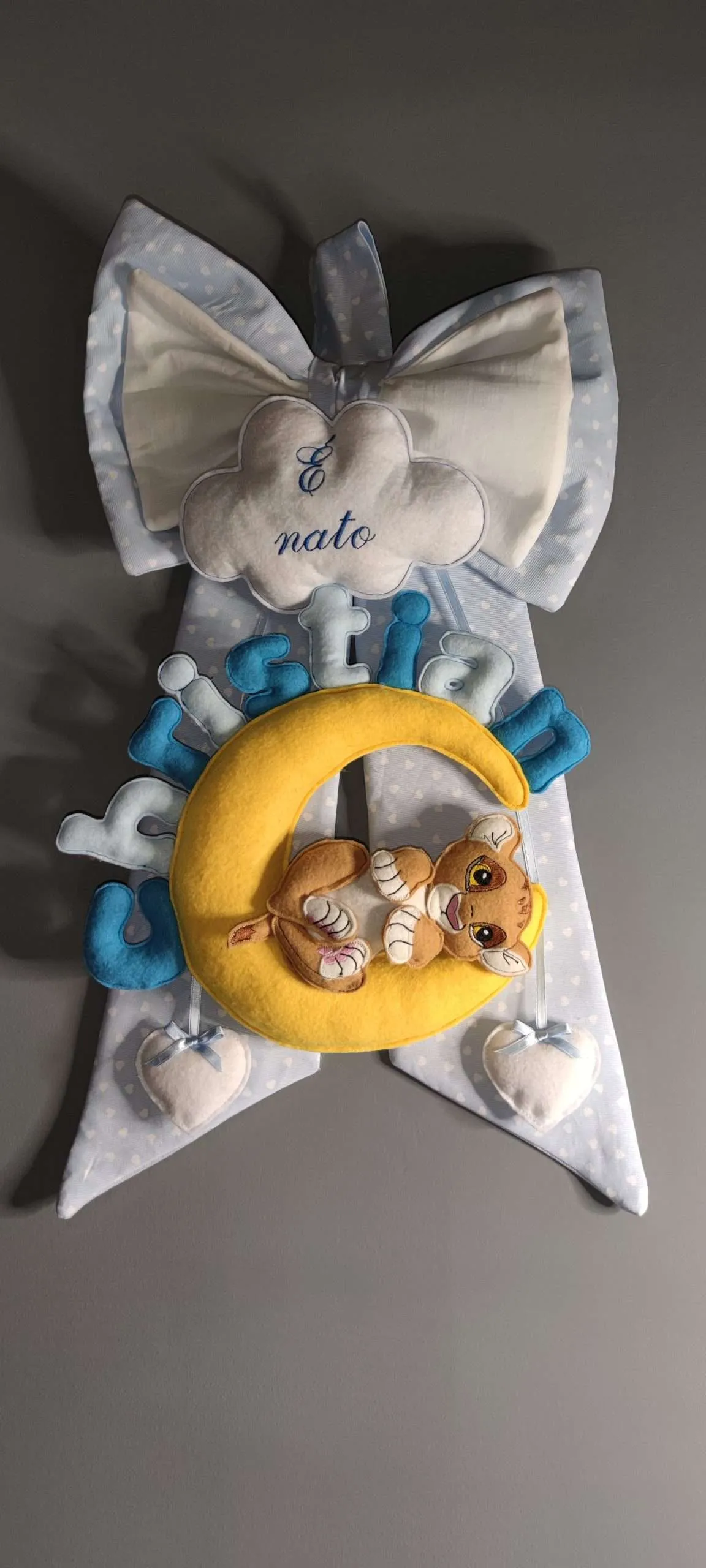 Fiocco nascita bambino con personaggio e nome personalizzato - immagine 3