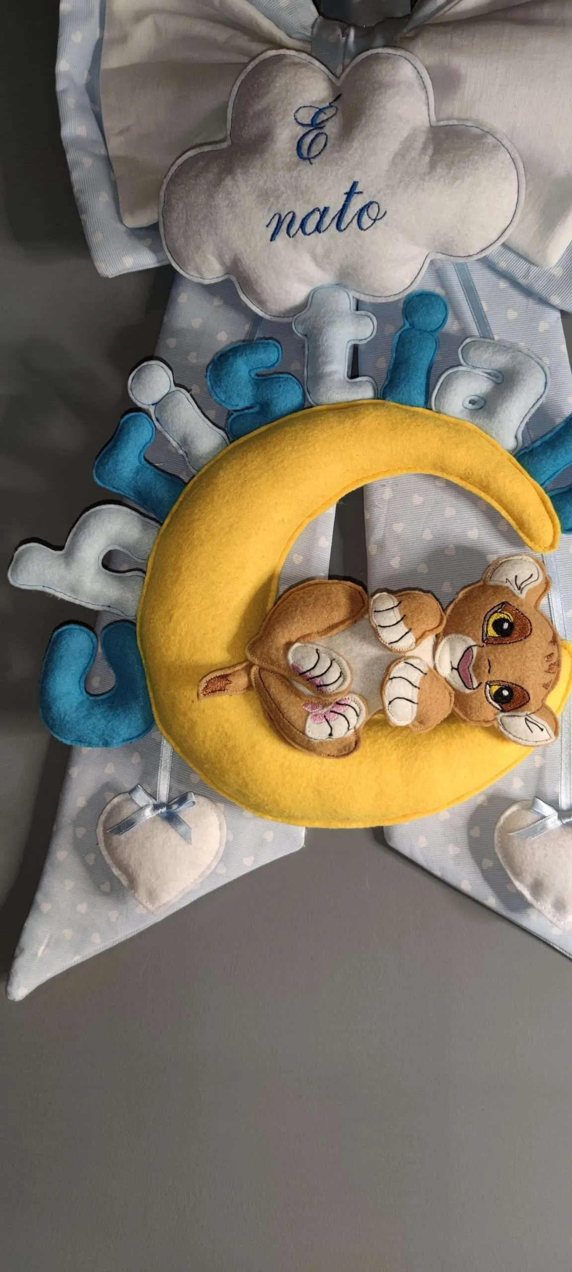 Fiocco nascita bambino con personaggio e nome personalizzato - immagine 6