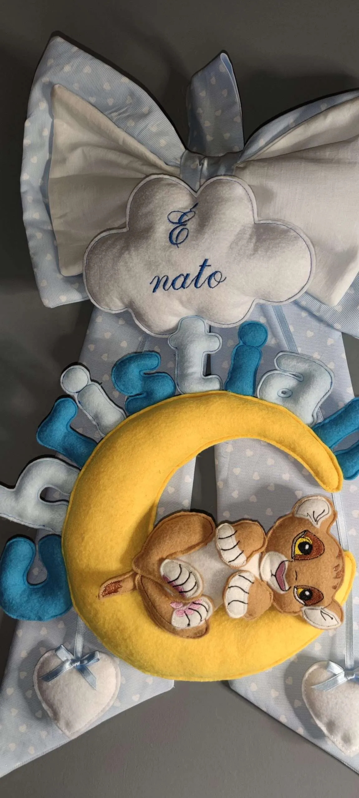 Fiocco nascita bambino con personaggio e nome personalizzato - immagine 7