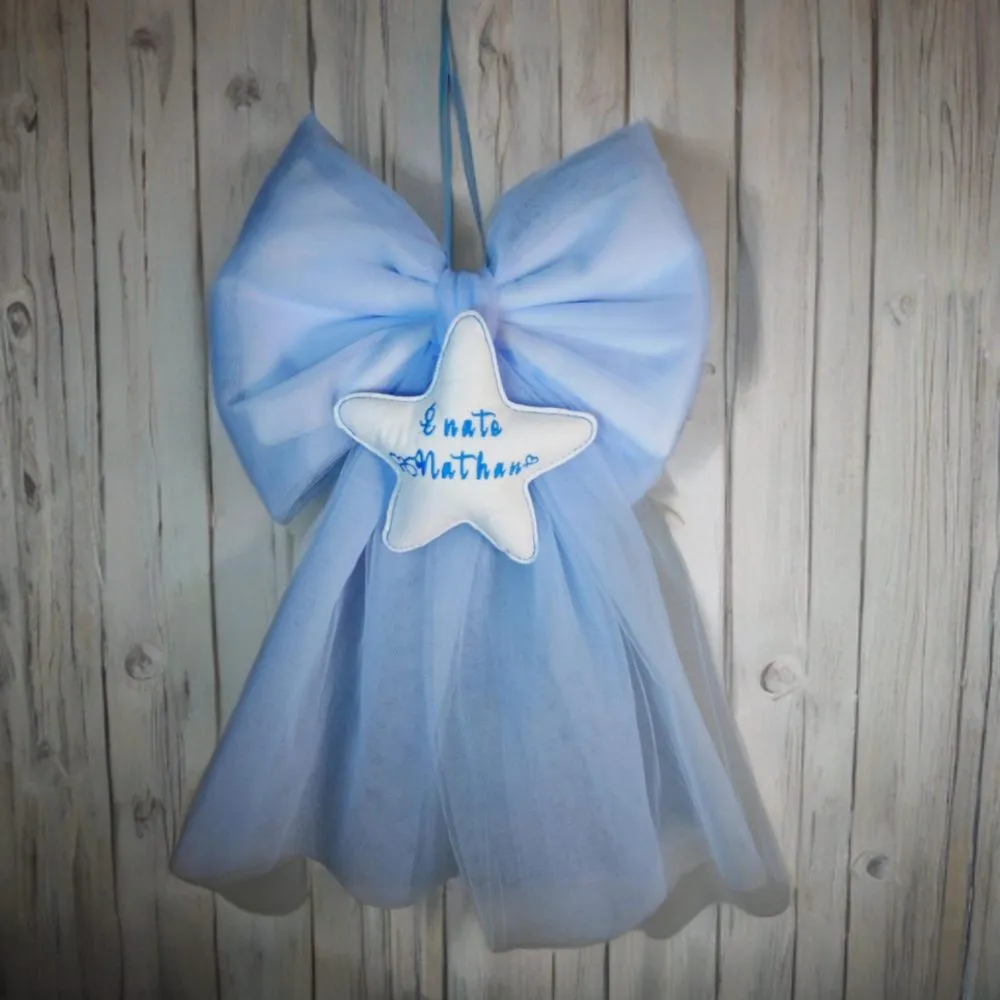 Fiocco nascita personalizzato bambino/bambina