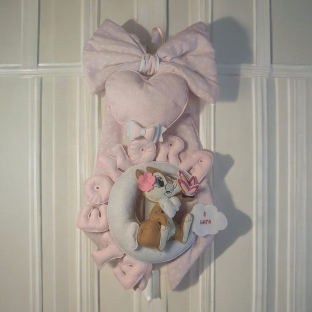 Fiocco nascita con coniglietta Tippete