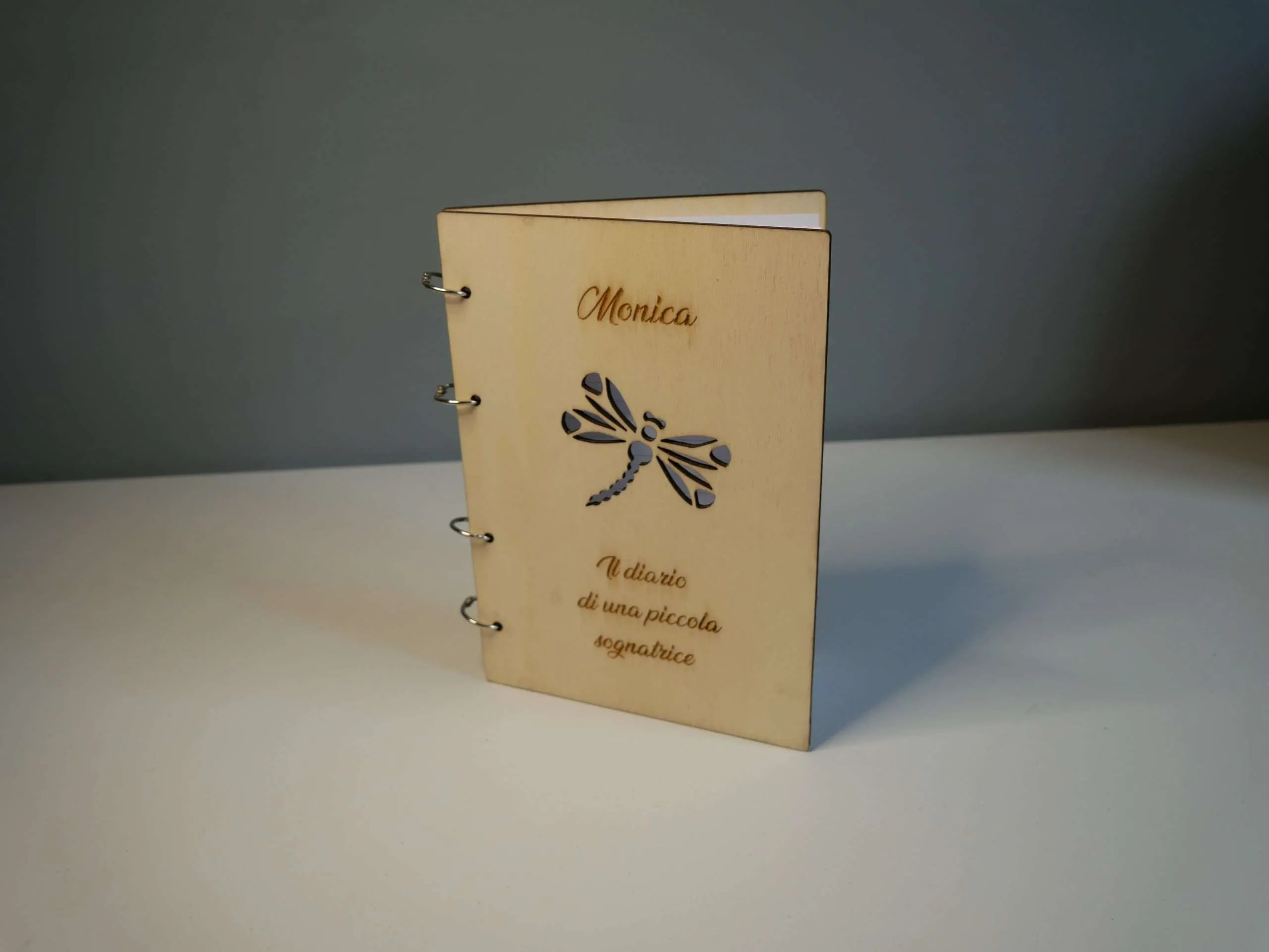 Agenda, Diario ad anelli in Legno A4-A5 - Idea Regalo con nome e frasi personalizzabili - immagine 4