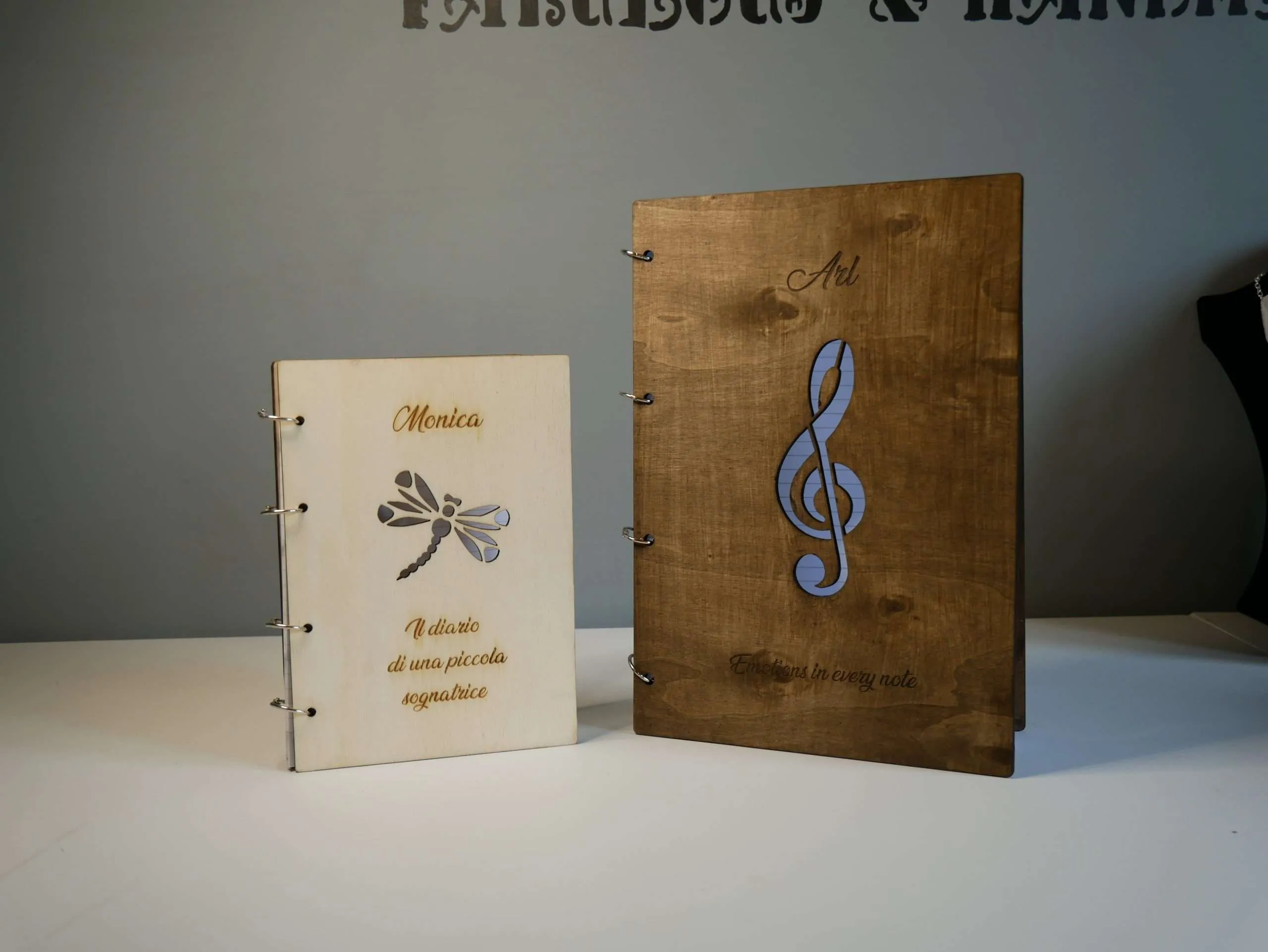 Agenda, Diario ad anelli in Legno A4-A5 - Idea Regalo con nome e frasi personalizzabili - immagine 5