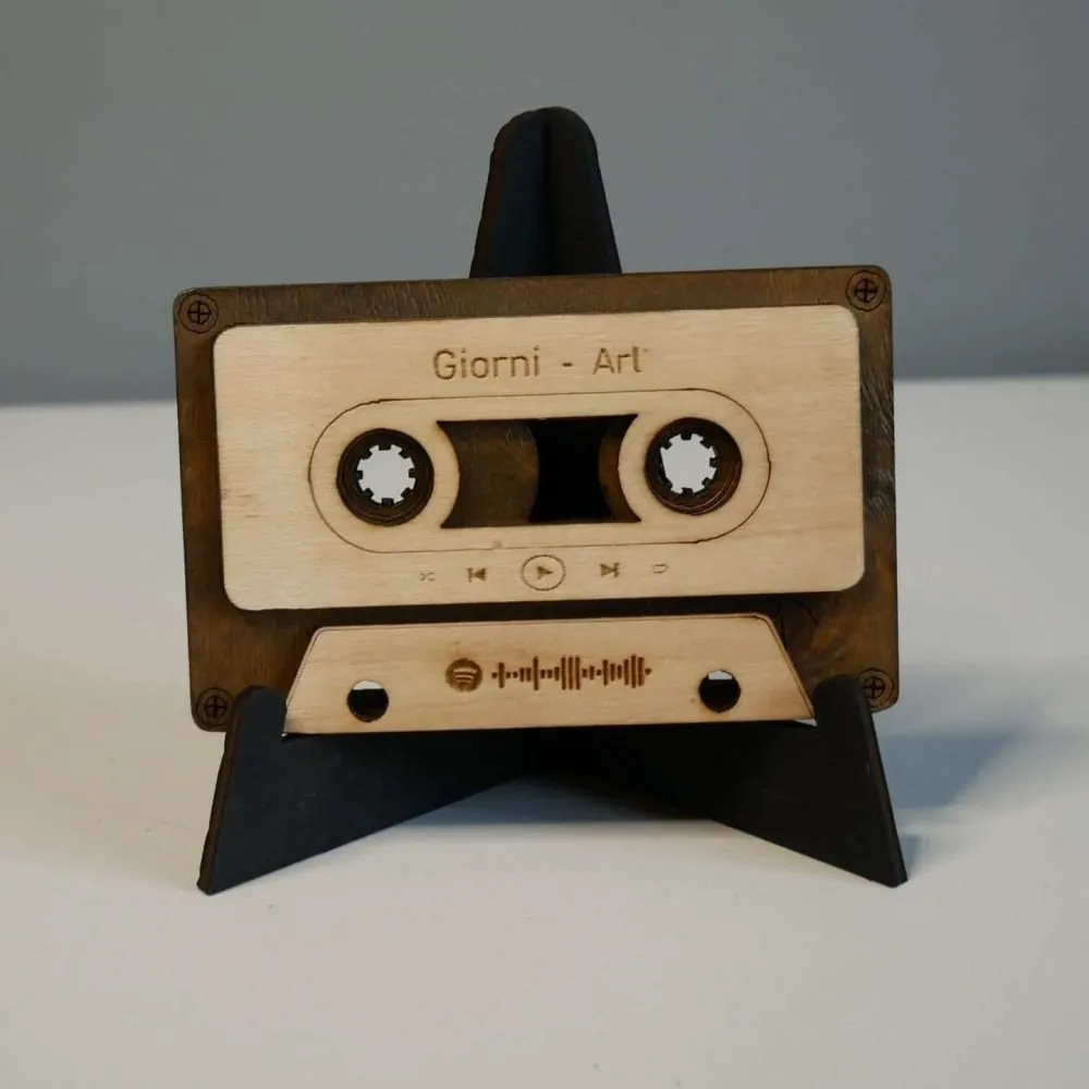 cassetta musicale legno