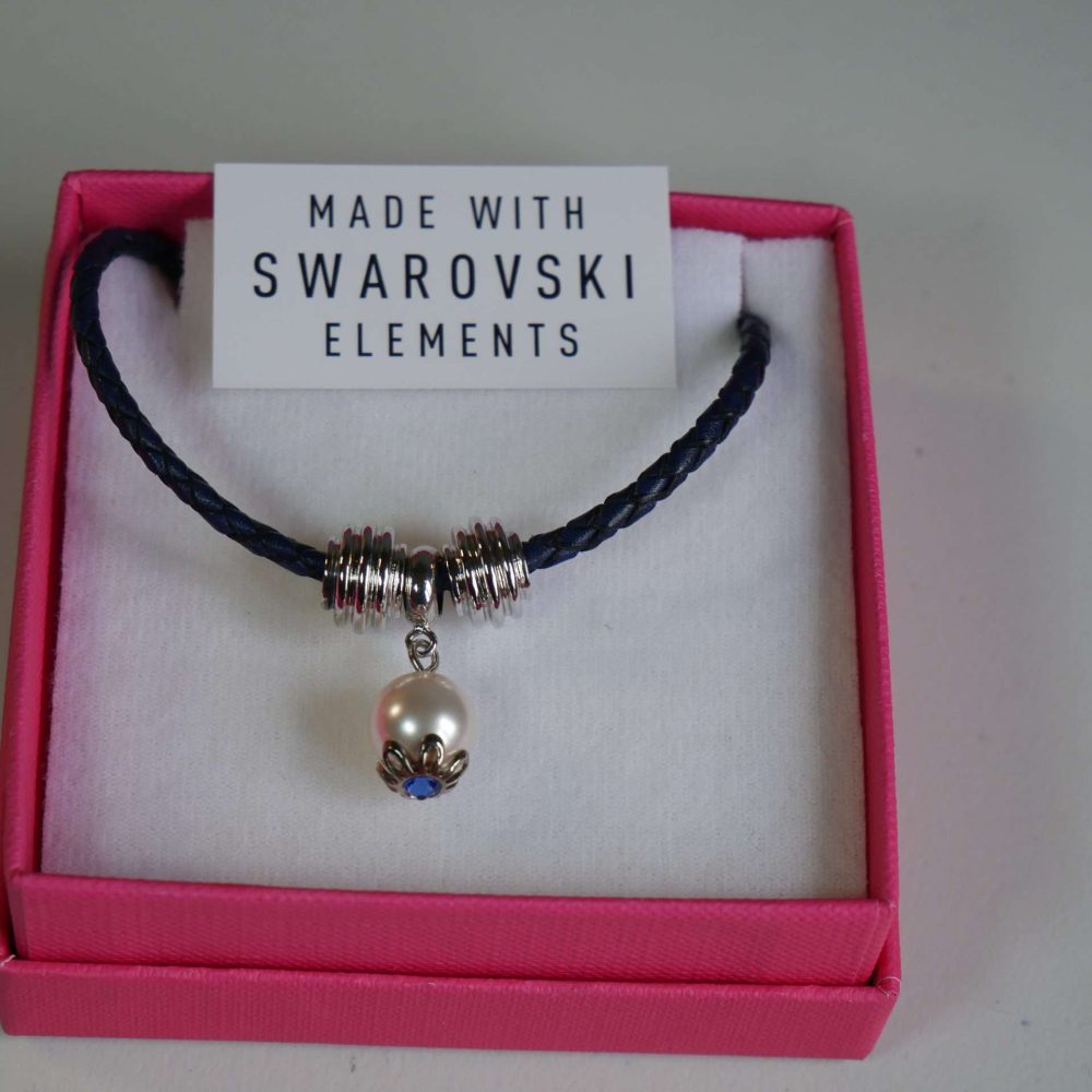 Bracciale/Girocollo con perla e pietra Swarovski - Ines De La Fressange