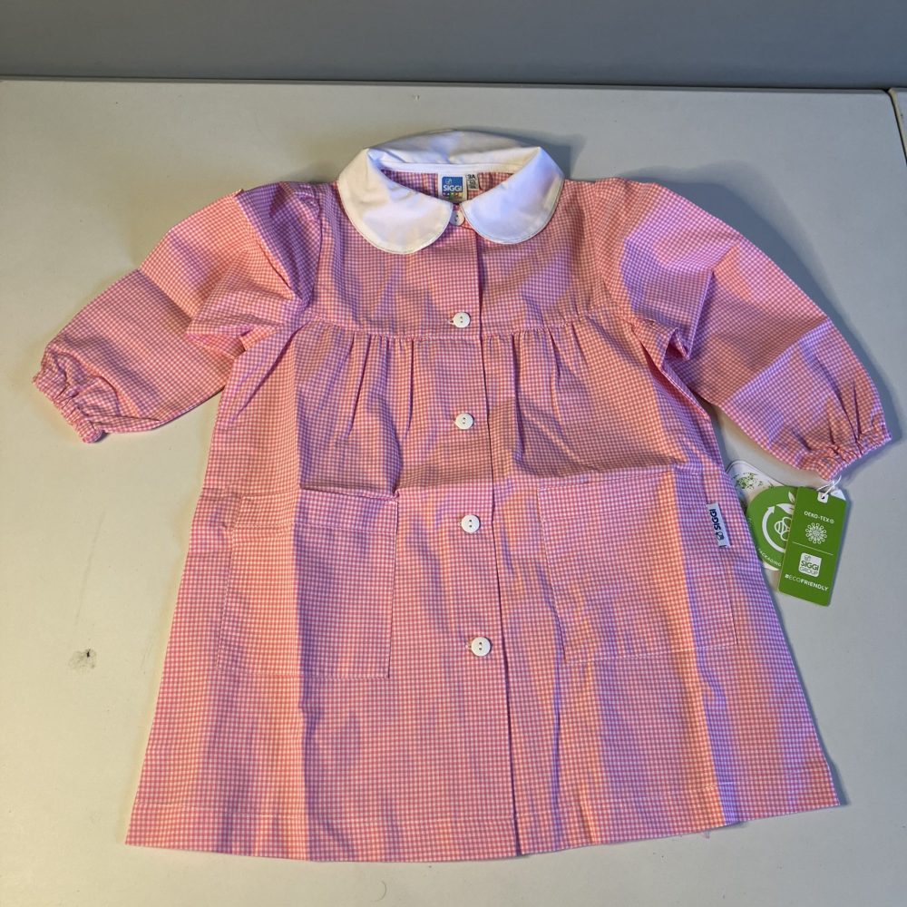 Grembiule Asilo Personalizzato - a quadretti bimba