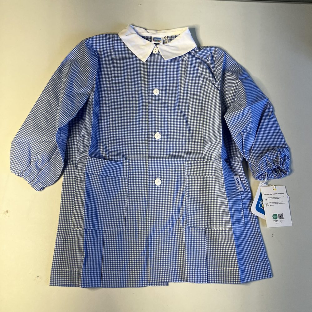 Grembiule Asilo Personalizzato - a quadretti bimbo