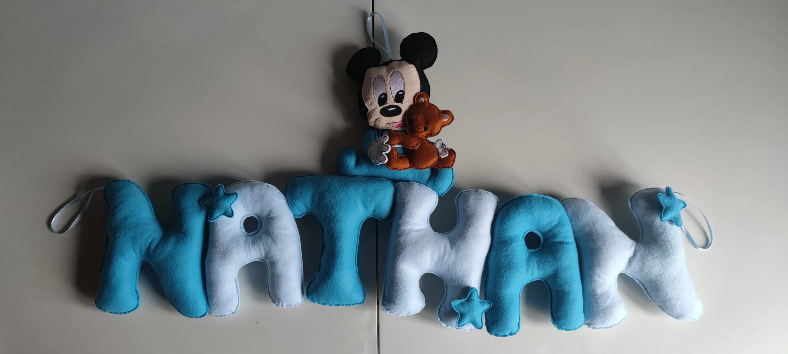 Banner Nome Personalizzato con Topolino abbracciato all'orsetto - immagine 2
