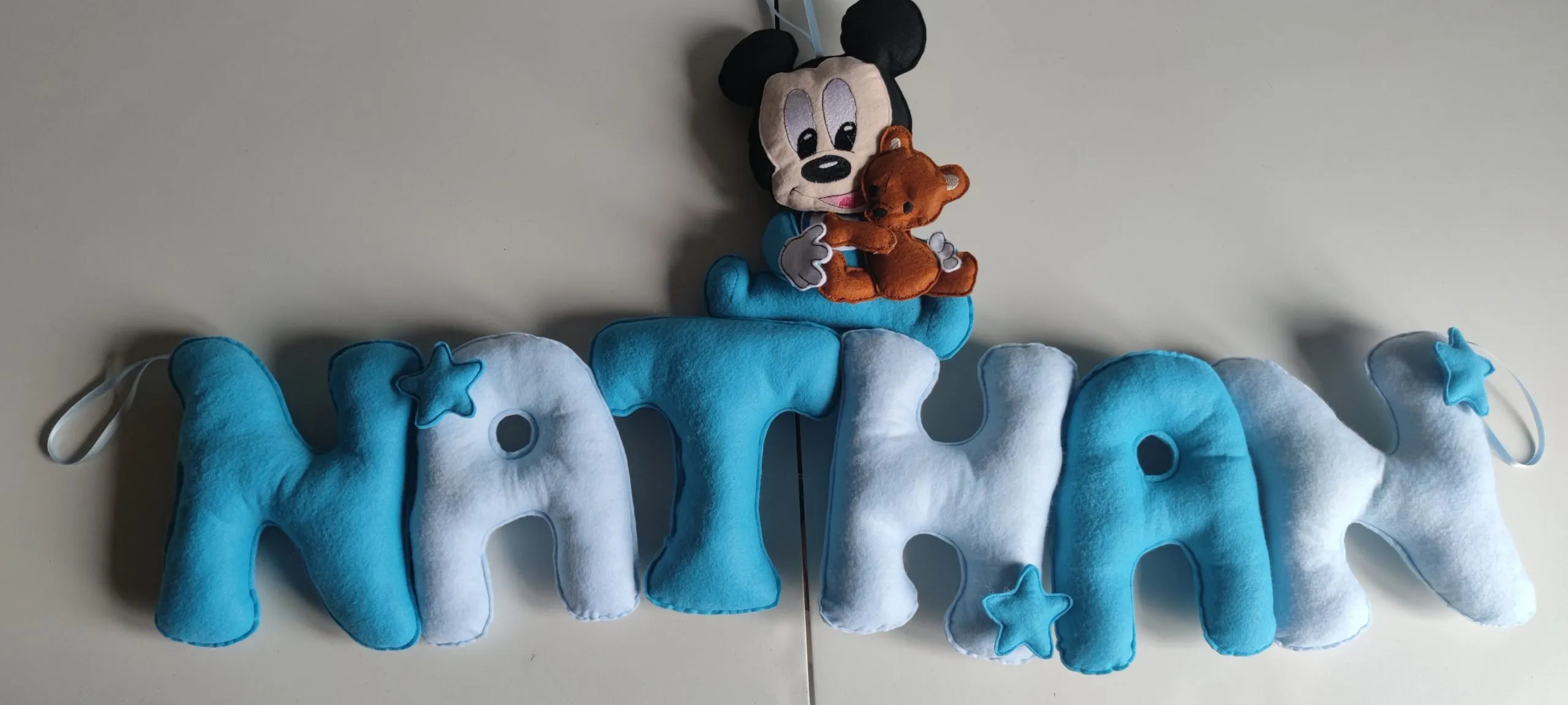Banner Nome Personalizzato con Topolino abbracciato all'orsetto - immagine 6