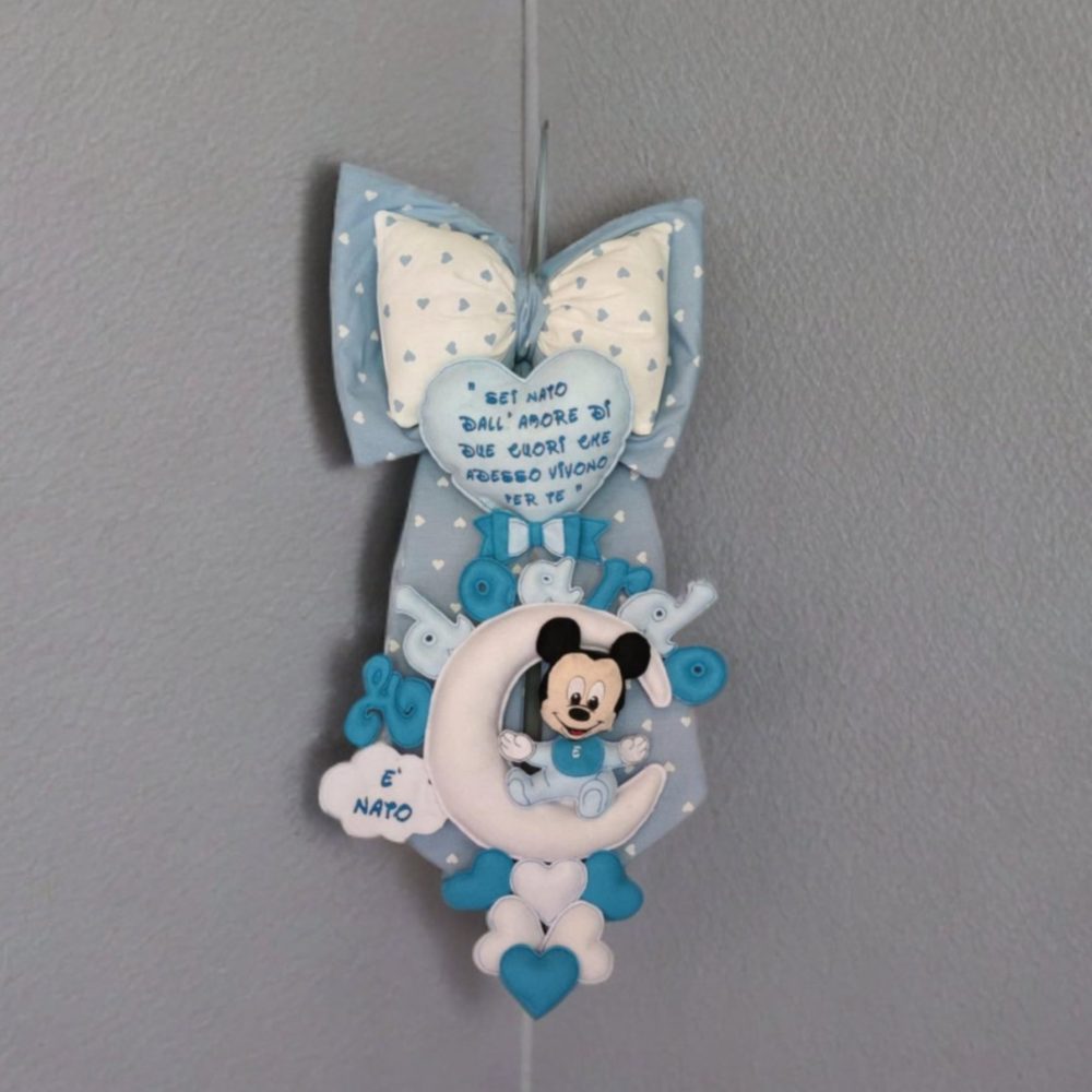 Fiocco Nascita Personalizzato con Personaggio Disney