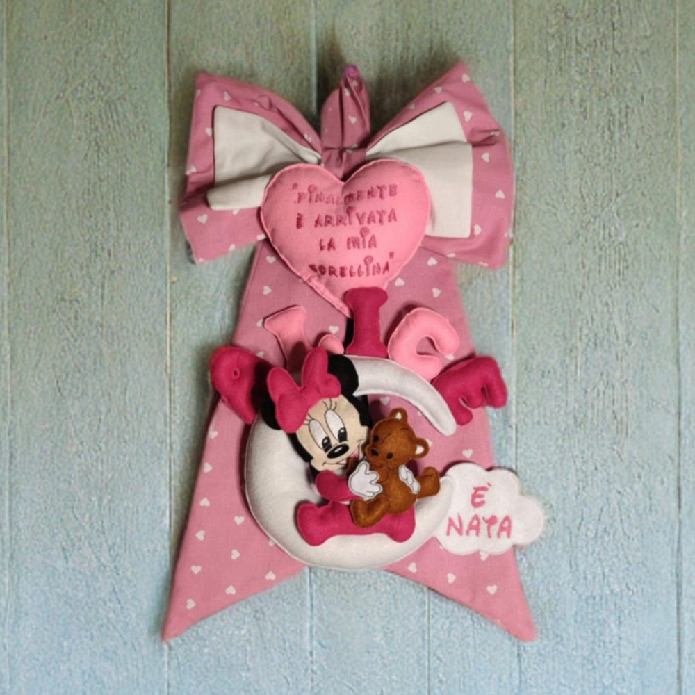 Fiocco Nascita Personalizzato con Personaggio Disney